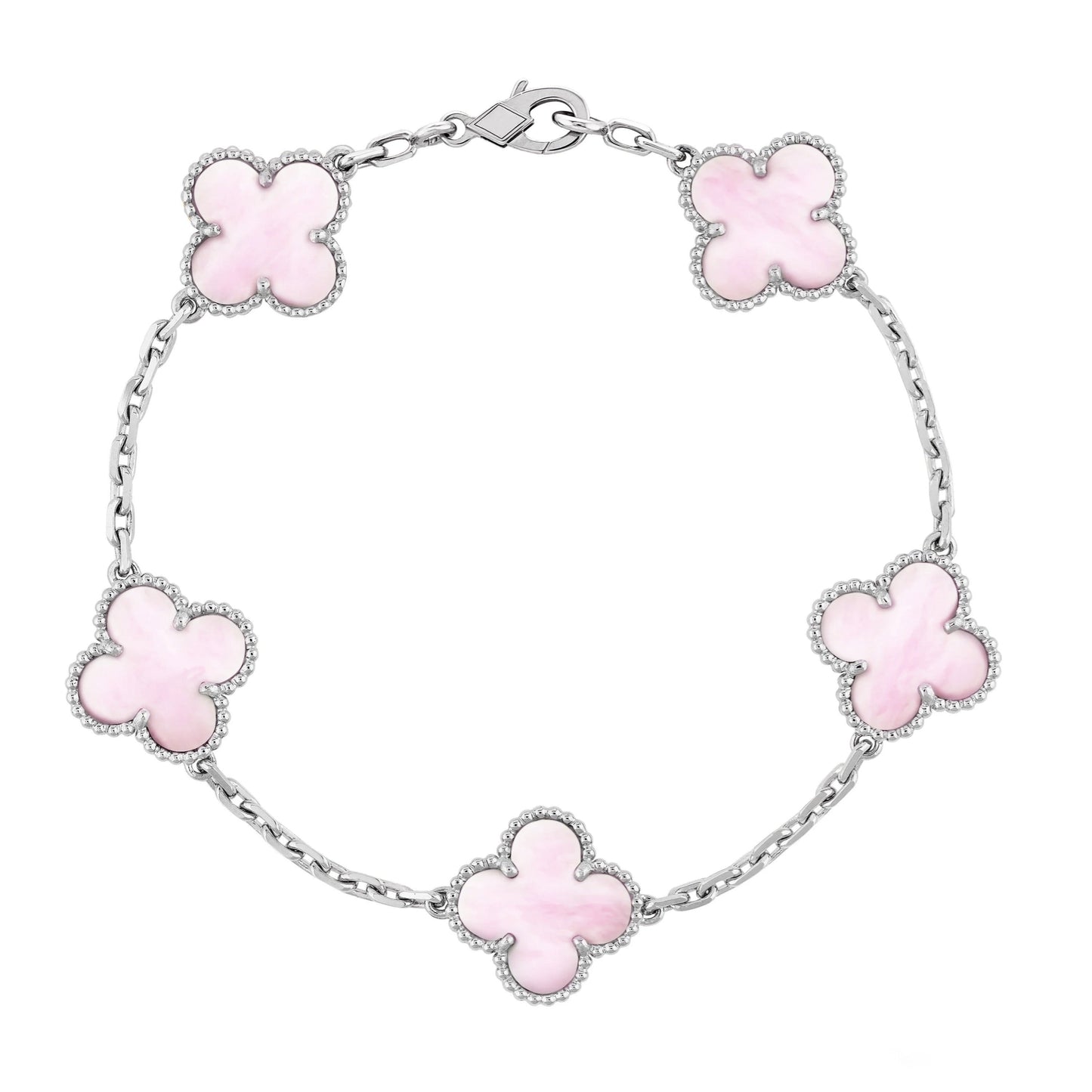 Silver Pink | Klöverarmband