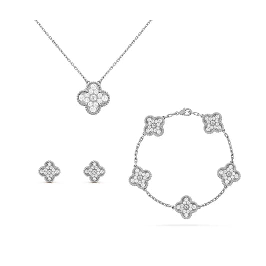 Silver Luxe | Klöver Diamantsset