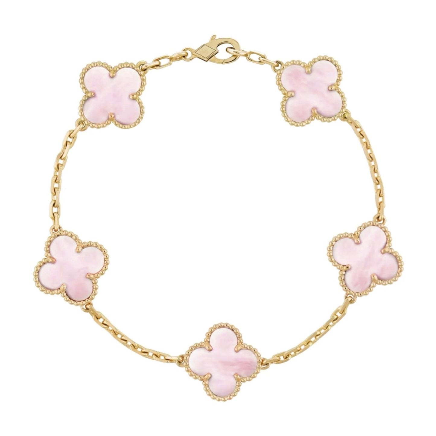 Golden Pink | Klöverarmband