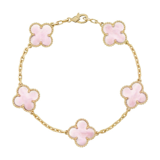 Golden Pink | Klöverarmband