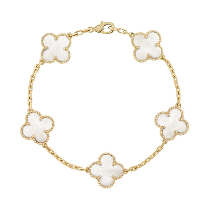 Golden White | Klöverarmband