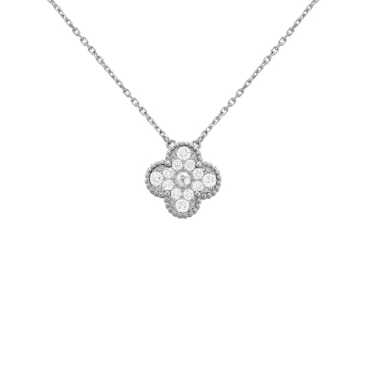 Silver | Klöver Diamanthalsband